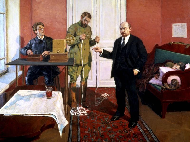 Игорь Грабарь. В.И.Ленин у прямого провода. 1927-1933